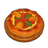 Fried Fish & Tomato Pizza